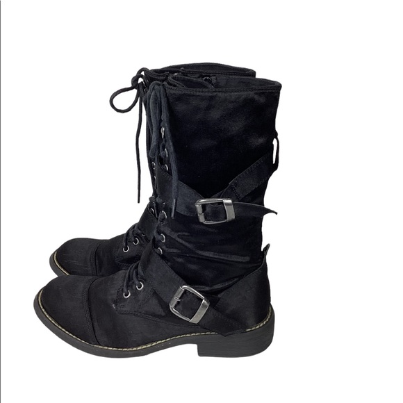 Rocket Dog Women's Chomper Boots Brushed Black Satin Size 8.5 - Picture 4 of 12